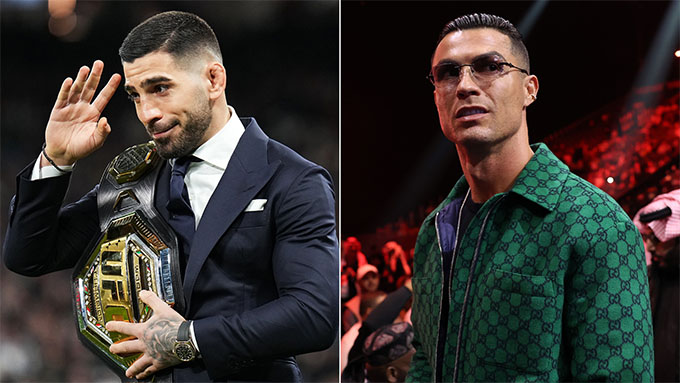 Ronaldo (right) has malicious comments about Topuria