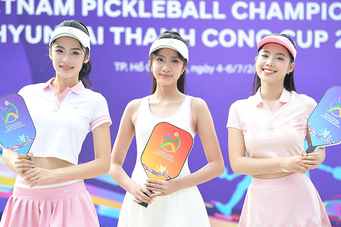 Top 3 Miss Vietnam attracts all eyes at the Pickleball Vietnam 2025