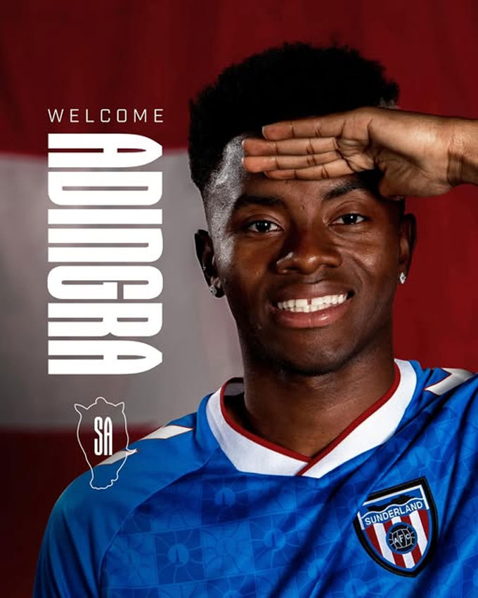 Adingra joined Sunderland