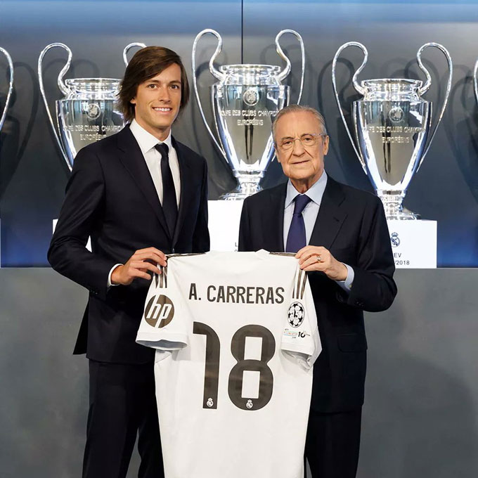 Carreras will wear the number 18 shirt at Real
