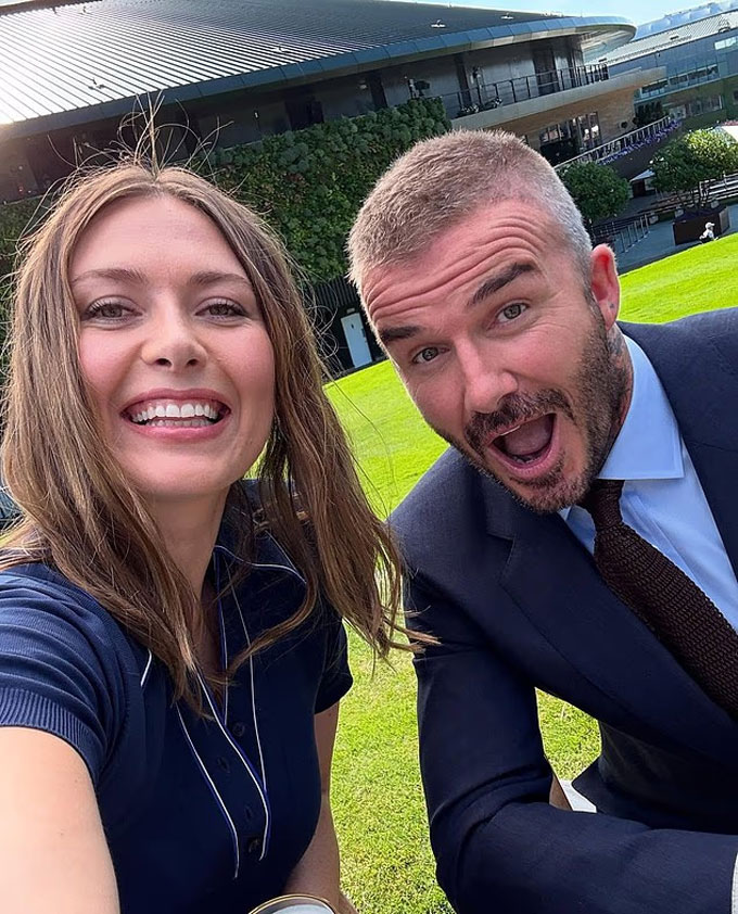 Sharapova recently caused a fever when appearing with Beckham