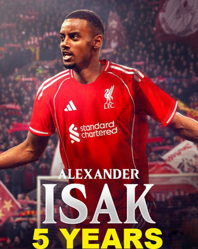 Isak is said to have agreed with a 5 -year contract and personal terms with Liverpool