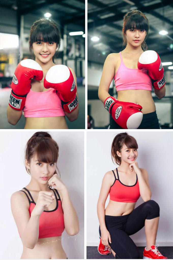 Kha Ngan is known for the image of the boxing girl when she was 15 years old