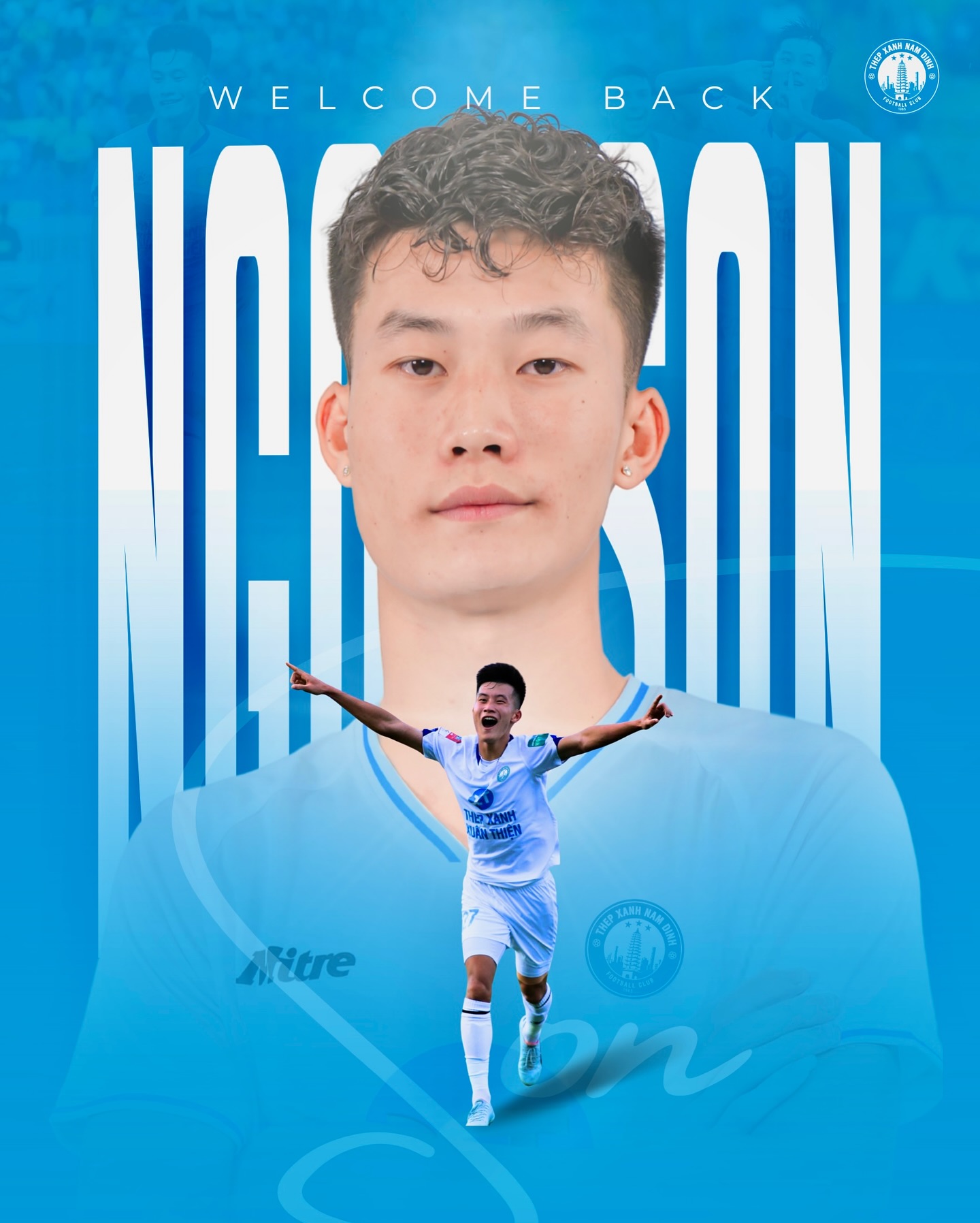 Nam Dinh Club reunited with talented young midfielder 1