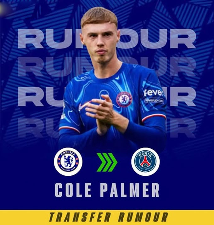 PSG is willing to spend 250 million euros to buy Palmer from Chelsea