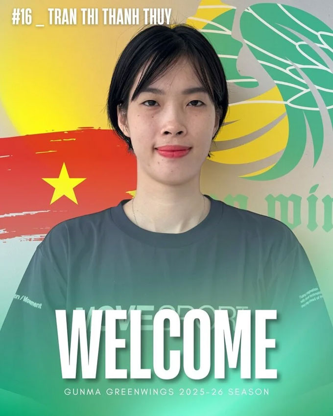 Gunma Green Wings announced recruiting Thanh Thuy