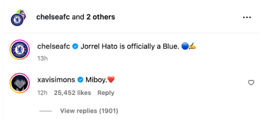 Xavi Simons reacts when Jorrel Hato docked Chelsea 2