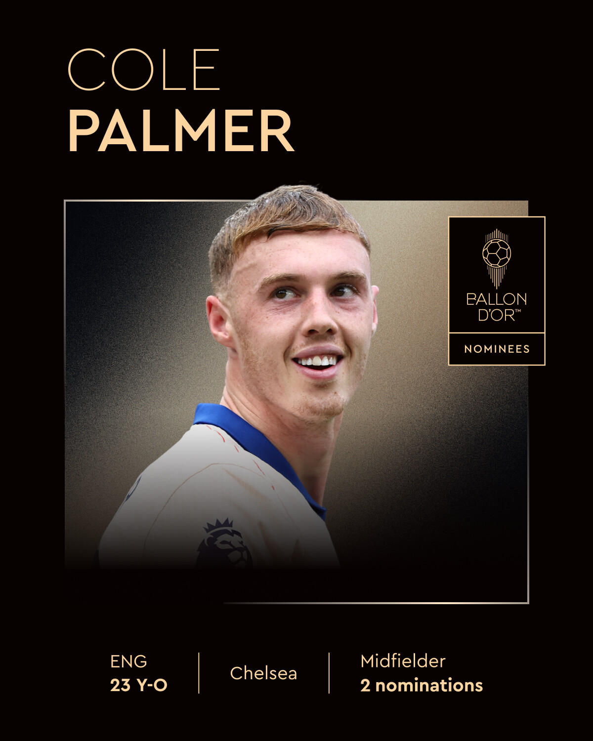 Cole Palmer has just been on the list of Golden Ball nominations 2025