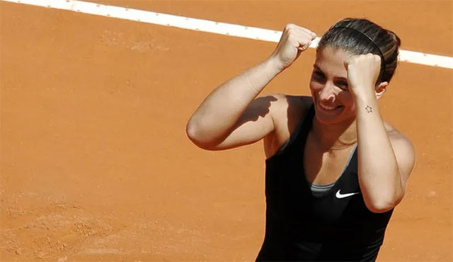 The joy of Sara Errani victory 