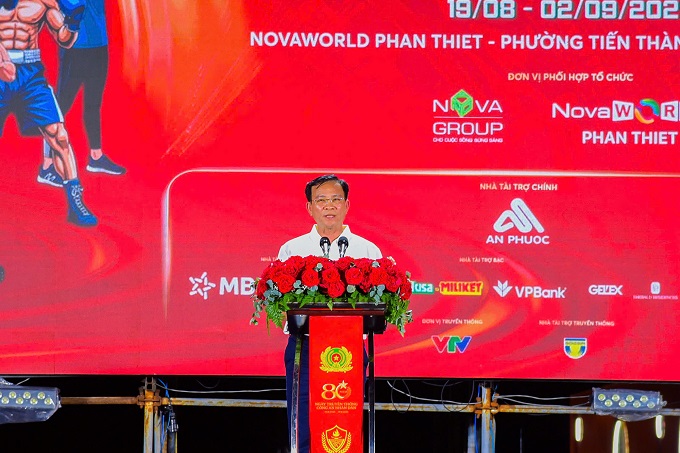 Chairman of Lam Dong Province - Ho Van Muoi spoke at the opening ceremony 