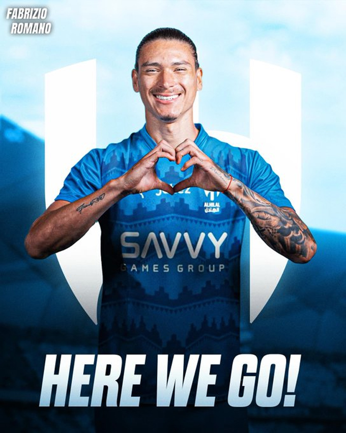 Romano confirmed Al Hilal had successfully recruited Nunez