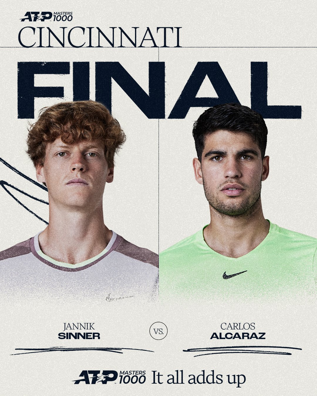 Jannik Sinner confronted Carlos Alcaraz in the Cincinnati Open 2025 final