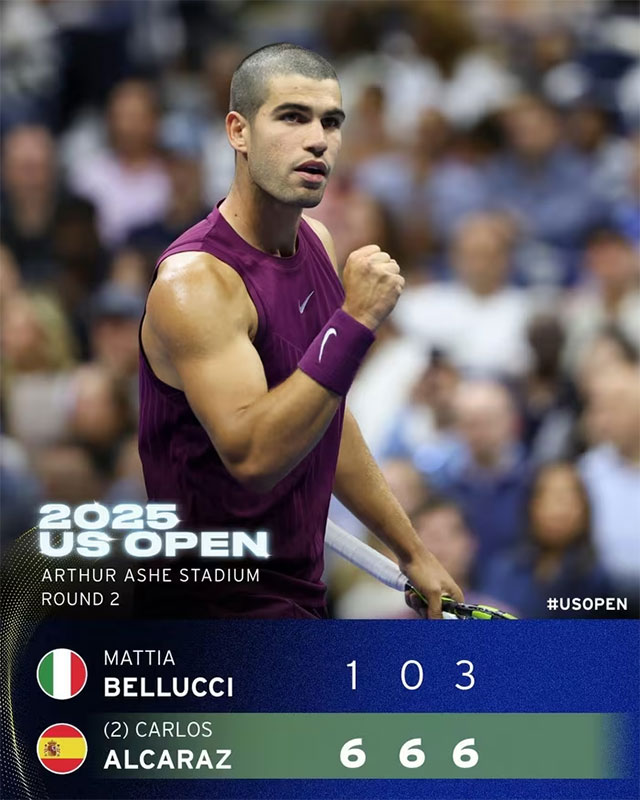 Alcaraz easily overcome Bellucci after 3 sets