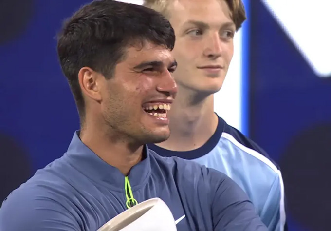 Alcaraz practiced in Cincinnati