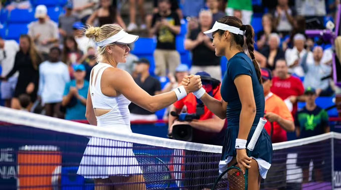 Raducanu surpassed Peyton Stearns to gain the right to enter the third round of Canadian Open 2025