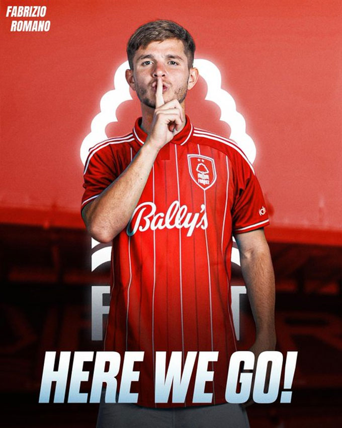 Romano confirmed that MCatee joined Nottingham
