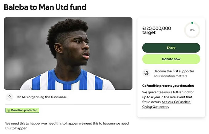 A MU fans have set up a fund to buy BaleBa