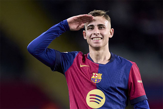 Fermin Lopez in Barca shirt