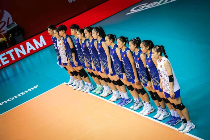 Recruitment of U21 Vietnam Women's Volleyball Losing tickets to participate in the round of 16 teams - Photo: Volleyball World