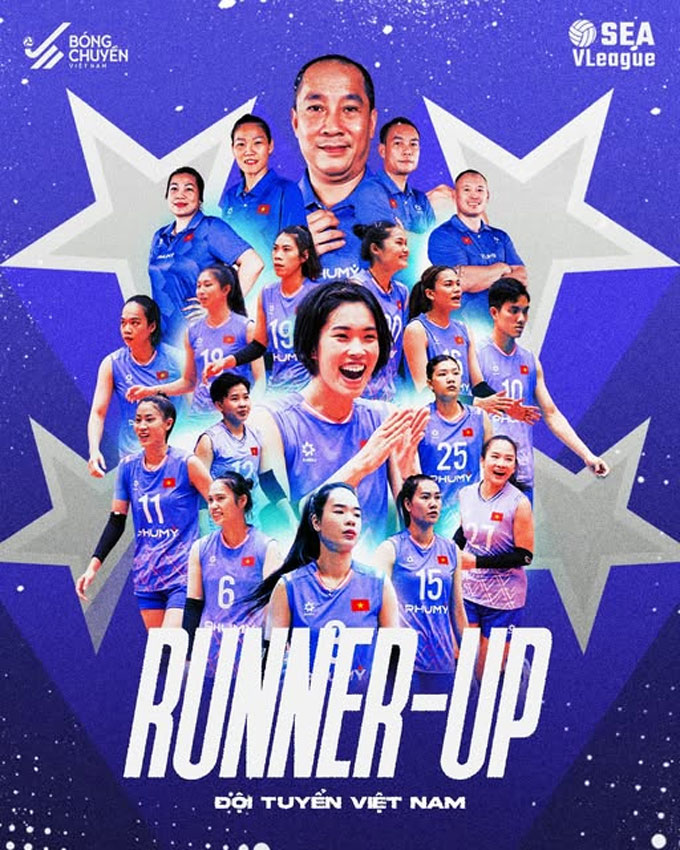 Vietnamese women's phone won the runner -up of the first stage of Sea V.League 2025