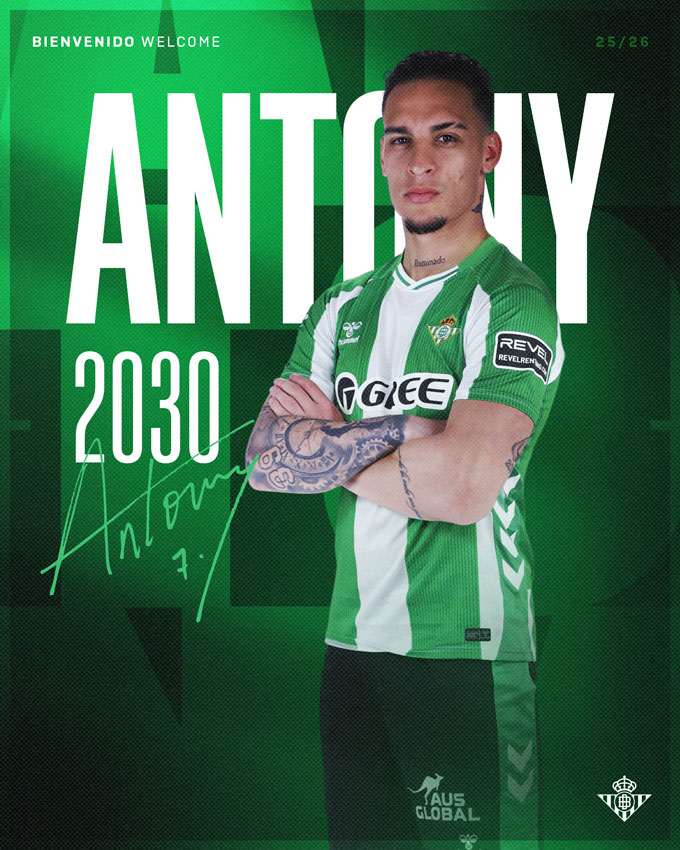 Antony's contract with Betis is valid until 2030