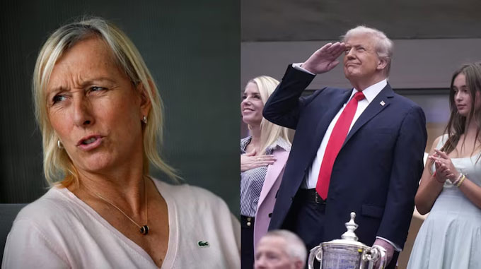 Tennis legend Martina Navratilova criticized Mr. Trump