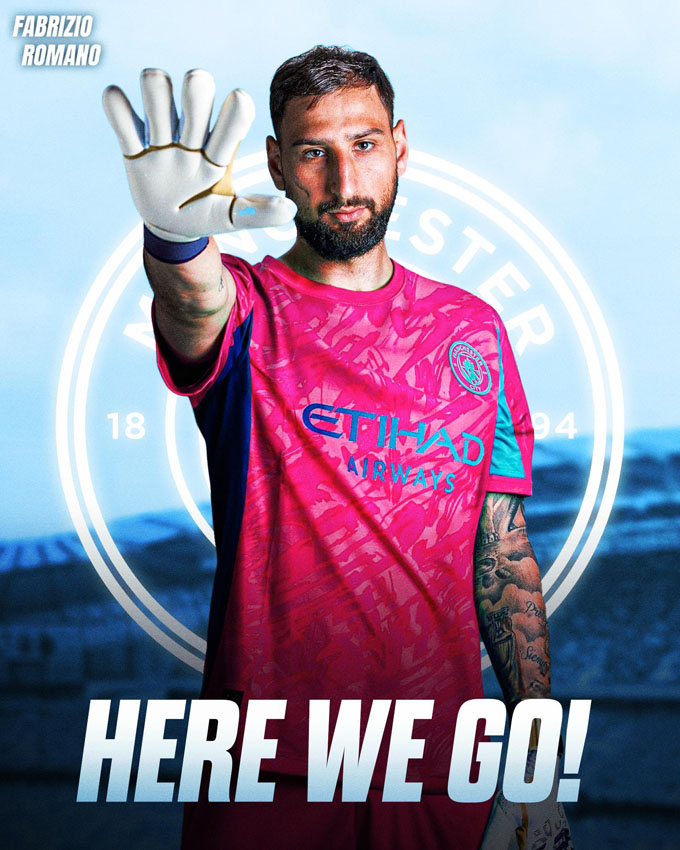 Donnarumma officially joined Man City.