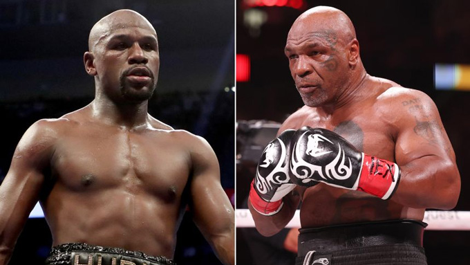 Floyd Mayweather (left) will compare with Mike Tyson